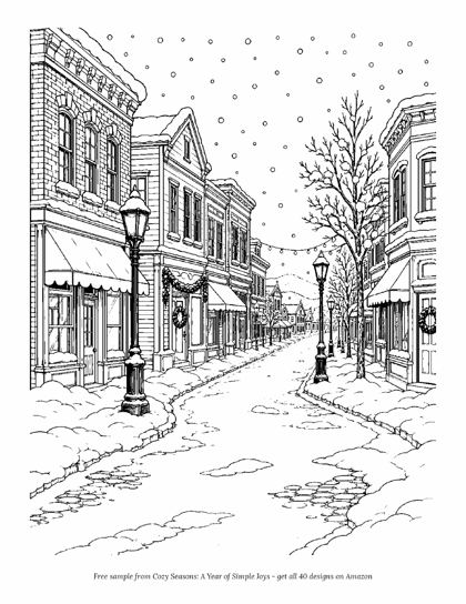 Cozy Seasons Coloring sample page 3